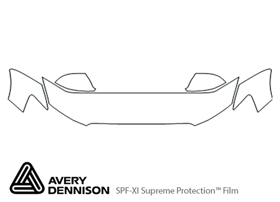 Audi Q5 2009-2012 Avery Dennison Clear Bra Hood Paint Protection Kit Diagram