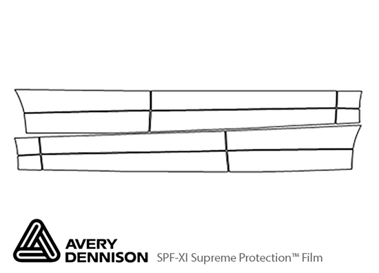 Audi Q5 2009-2012 Avery Dennison Clear Bra Door Cup Paint Protection Kit Diagram