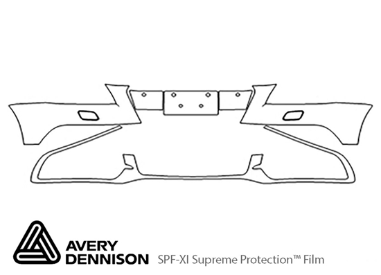 Audi Q5 2013-2017 Avery Dennison Clear Bra Bumper Paint Protection Kit Diagram