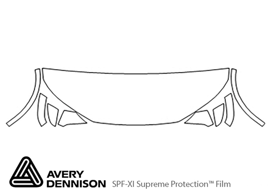 Audi Q5 2018-2024 Avery Dennison Clear Bra Hood Paint Protection Kit Diagram