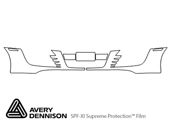 Audi R8 2008-2012 Avery Dennison Clear Bra Bumper Paint Protection Kit Diagram