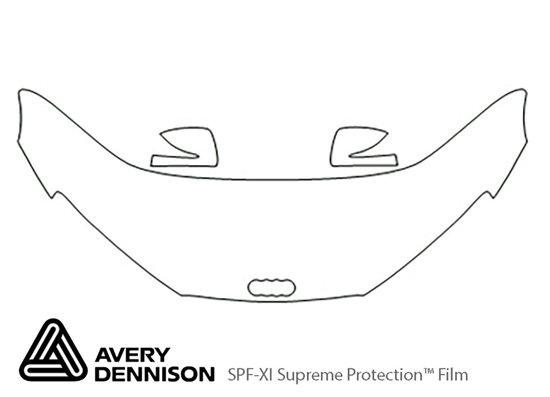 Audi R8 2008-2012 Avery Dennison Clear Bra Hood Precut PPF Diagram