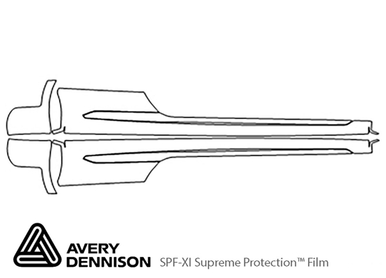 Audi RS5 2018-2023 Avery Dennison Clear Bra Door Cup Paint Protection Kit Diagram