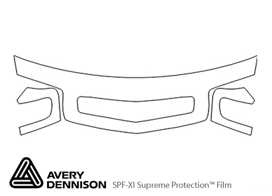 Audi S4 1992-1994 Avery Dennison Clear Bra Hood Paint Protection Kit Diagram