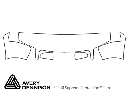 Audi S4 2004-2004 Avery Dennison Clear Bra Hood Paint Protection Kit Diagram