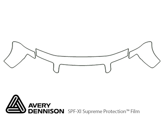 Audi S4 2004-2005 Avery Dennison Clear Bra Hood Paint Protection Kit Diagram