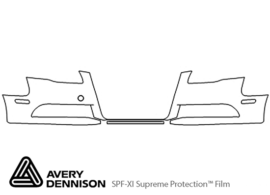 Audi S4 2005-2008 Avery Dennison Clear Bra Bumper Paint Protection Kit Diagram