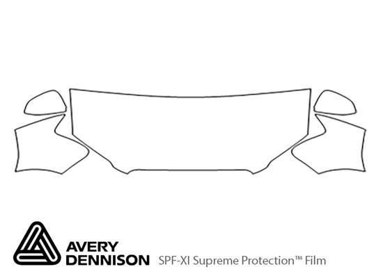 Audi S4 2005-2008 Avery Dennison Clear Bra Hood Paint Protection Kit Diagram