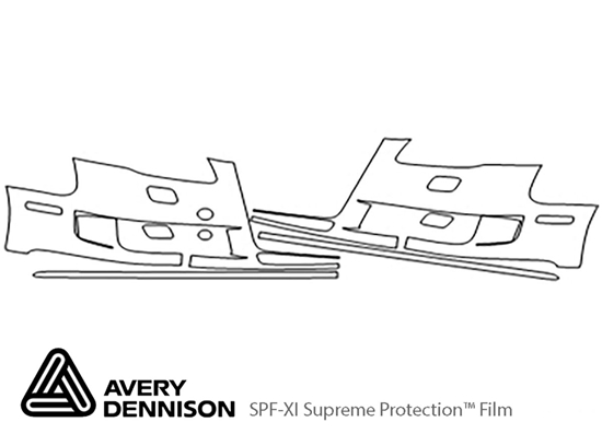 Audi S4 2006-2006 Avery Dennison Clear Bra Bumper Paint Protection Kit Diagram