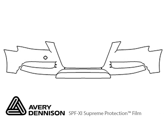 Audi S4 2009-2012 Avery Dennison Clear Bra Bumper Paint Protection Kit Diagram