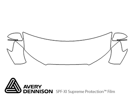 Audi S4 2009-2012 Avery Dennison Clear Bra Hood Paint Protection Kit Diagram