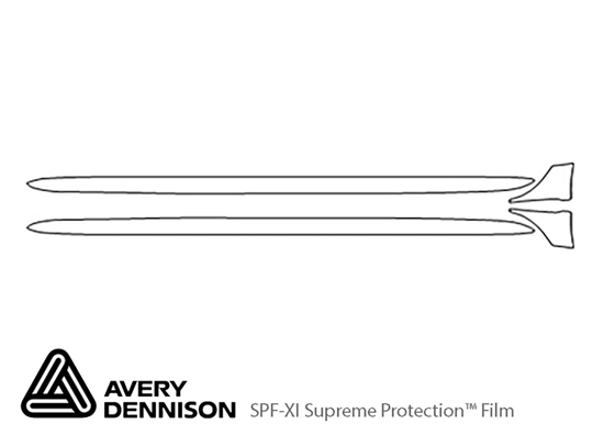 Audi S4 2018-2019 Avery Dennison Clear Bra Door Cup Paint Protection Kit Diagram