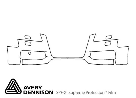 Audi S5 2008-2012 Avery Dennison Clear Bra Bumper Paint Protection Kit Diagram