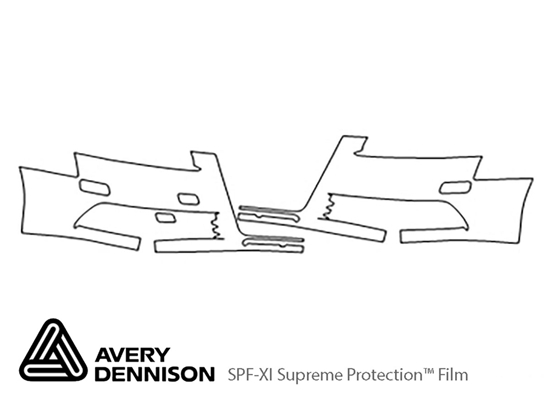 Audi S6 2007-2011 Avery Dennison Clear Bra Bumper Paint Protection Kit Diagram