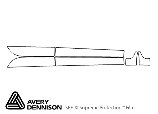 Audi S7 2013-2015 Avery Dennison Clear Bra Door Cup Paint Protection Kit Diagram