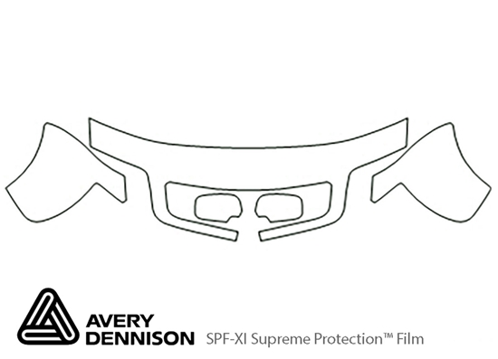 Audi S8 2002-2003 Avery Dennison Clear Bra Hood Paint Protection Kit Diagram