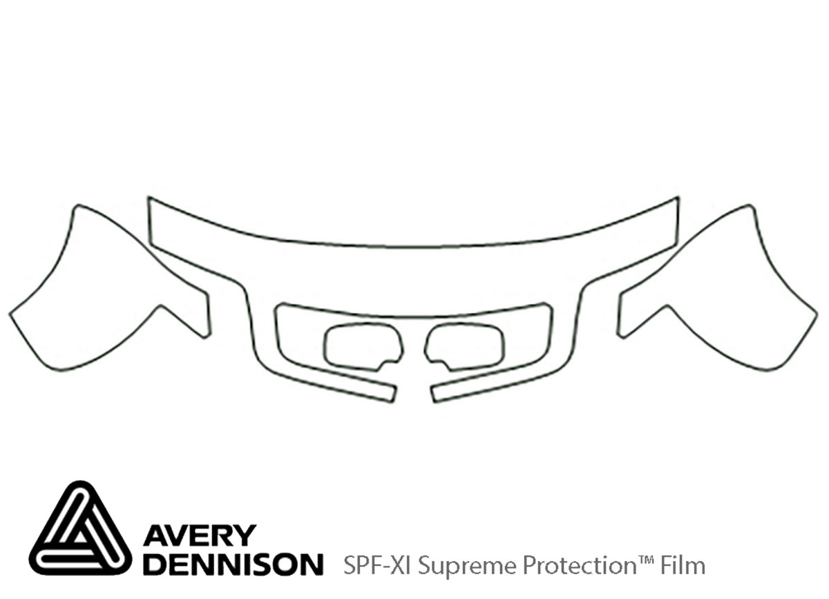 ##LONGDESCRIPTIONNAME2## Avery Dennison Clear Bra Hood Paint Protection Kit Diagram