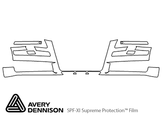 Audi S8 2007-2009 Avery Dennison Clear Bra Bumper Paint Protection Kit Diagram