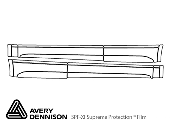 Audi SQ5 2018-2024 Avery Dennison Clear Bra Door Cup Paint Protection Kit Diagram