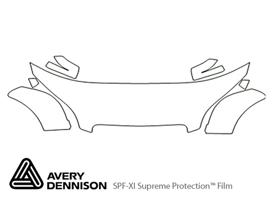 Audi TT 2008-2013 Avery Dennison Clear Bra Hood Paint Protection Kit Diagram