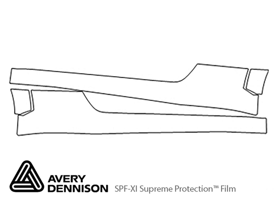 Audi TT 2016-2018 Avery Dennison Clear Bra Door Cup Paint Protection Kit Diagram