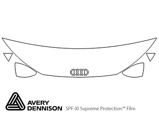 Audi TT 2019-2023 Avery Dennison Clear Bra Hood Paint Protection Kit Diagram