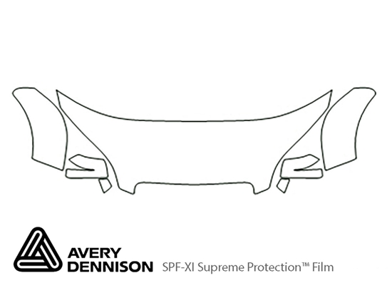 Audi TTS 2009-2013 Avery Dennison Clear Bra Hood Paint Protection Kit Diagram