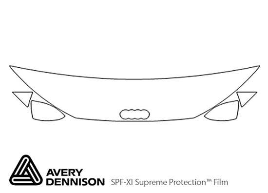 Audi TTS 2016-2018 Avery Dennison Clear Bra Hood Paint Protection Kit Diagram