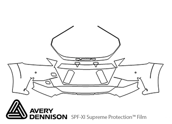 Audi TTS 2017-2018 Avery Dennison Clear Bra Bumper Paint Protection Kit Diagram