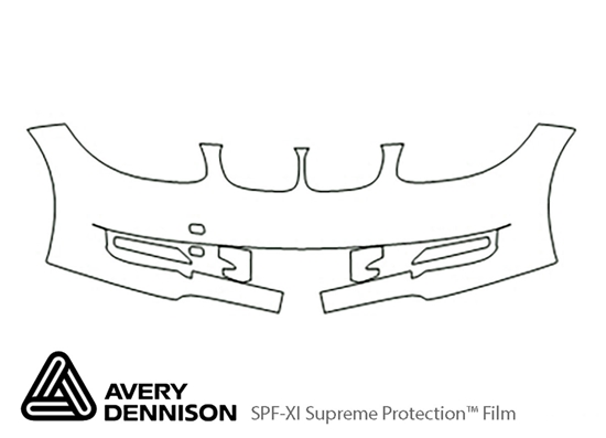 BMW 1-Series 2008-2013 Avery Dennison Clear Bra Bumper Paint Protection Kit Diagram