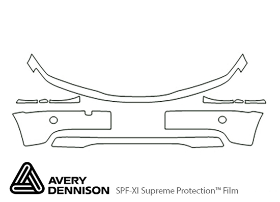 BMW 3-Series 2002-2003 Avery Dennison Clear Bra Bumper Paint Protection Kit Diagram