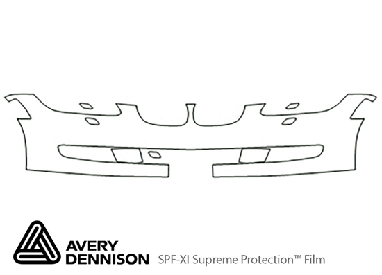 BMW 3-Series 2007-2010 Avery Dennison Clear Bra Bumper Paint Protection Kit Diagram