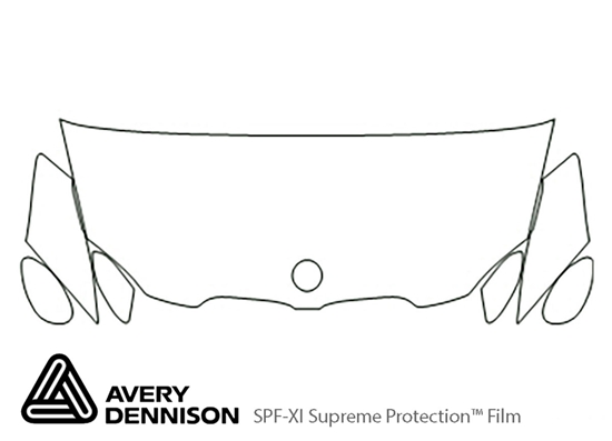 BMW 3-Series 2007-2010 Avery Dennison Clear Bra Hood Paint Protection Kit Diagram