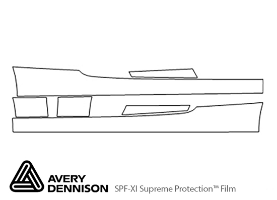 BMW 3-Series 2007-2010 Avery Dennison Clear Bra Door Cup Paint Protection Kit Diagram