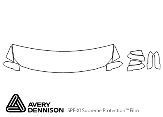 BMW 3-Series 2014-2015 Avery Dennison Clear Bra Hood Paint Protection Kit Diagram