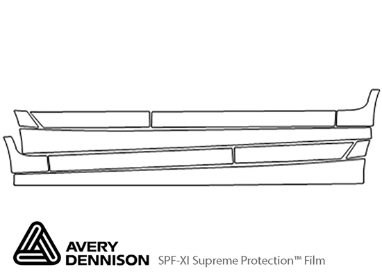 BMW 3-Series 2014-2015 Avery Dennison Clear Bra Door Cup Paint Protection Kit Diagram