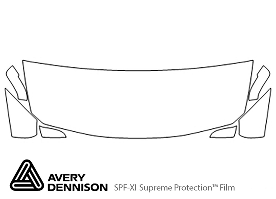 BMW 3-Series 2016-2017 Avery Dennison Clear Bra Hood Paint Protection Kit Diagram