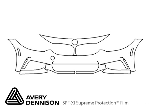 ##LONGDESCRIPTIONNAME2## Avery Dennison Clear Bra Bumper Paint Protection Kit Diagram