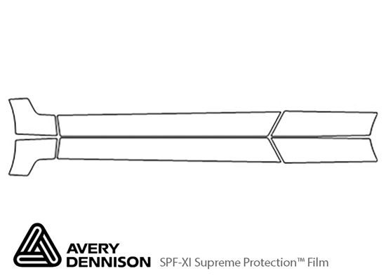 BMW 4-Series 2014-2016 Avery Dennison Clear Bra Door Cup Paint Protection Kit Diagram