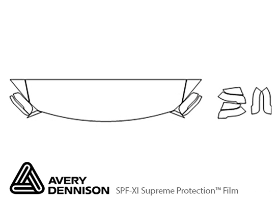 BMW 4-Series 2014-2016 Avery Dennison Clear Bra Hood Paint Protection Kit Diagram