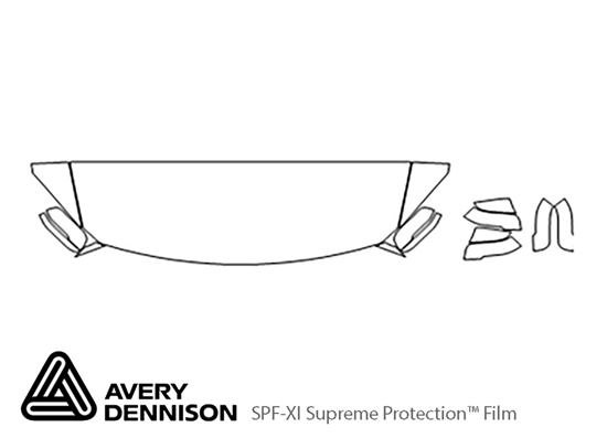 BMW 4-Series 2017-2024 Avery Dennison Clear Bra Hood Paint Protection Kit Diagram