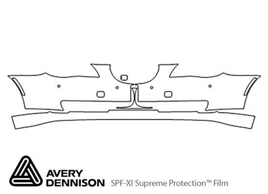 BMW 5-Series 2008-2010 Avery Dennison Clear Bra Bumper Paint Protection Kit Diagram