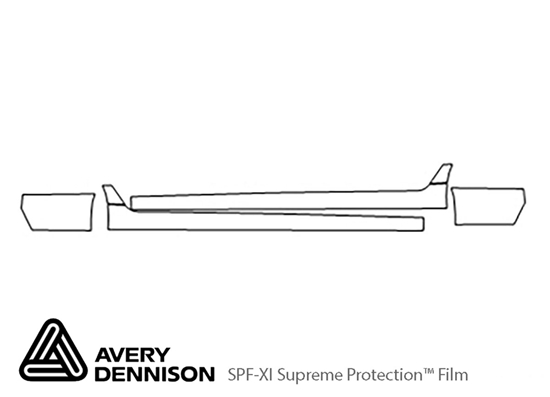 BMW 5-Series 2017-2023 Avery Dennison Clear Bra Door Cup Paint Protection Kit Diagram