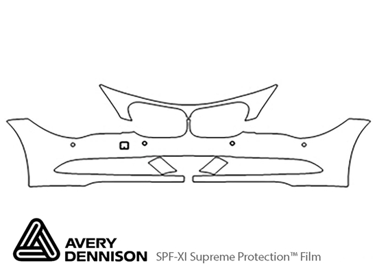 BMW 6-Series 2004-2005 Avery Dennison Clear Bra Bumper Paint Protection Kit Diagram