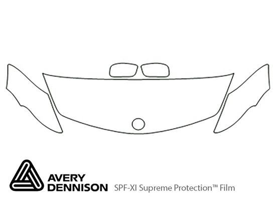 BMW 6-Series 2004-2010 Avery Dennison Clear Bra Hood Paint Protection Kit Diagram