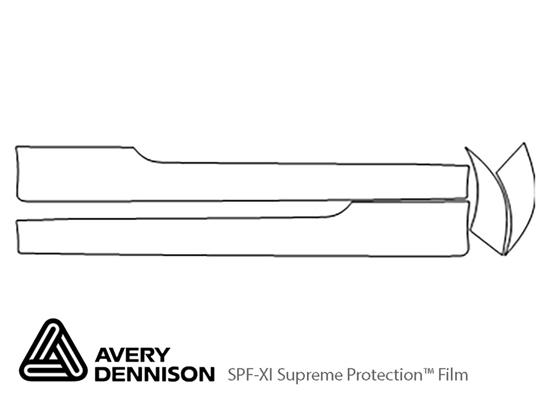 BMW 6-Series 2004-2010 Avery Dennison Clear Bra Door Cup Paint Protection Kit Diagram