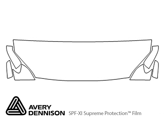 BMW 6-Series 2012-2017 Avery Dennison Clear Bra Hood Paint Protection Kit Diagram