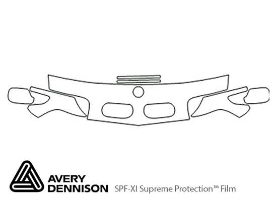 BMW 7-Series 1995-2001 Avery Dennison Clear Bra Hood Paint Protection Kit Diagram