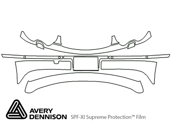 BMW 7-Series 2002-2005 Avery Dennison Clear Bra Bumper Paint Protection Kit Diagram