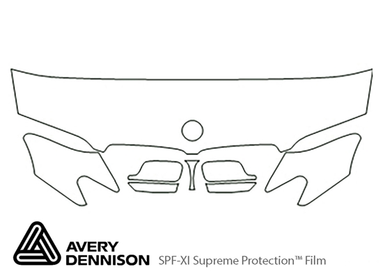 BMW 7-Series 2002-2005 Avery Dennison Clear Bra Hood Paint Protection Kit Diagram